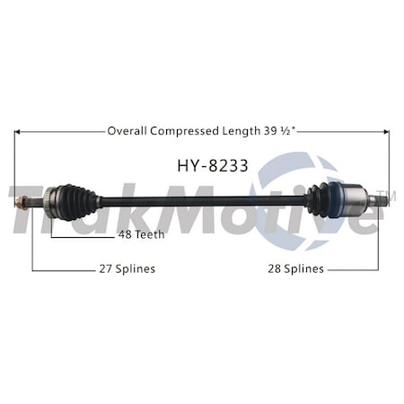 Surtrack Axle Cv Axle Shaft, Hy-8233 HY-8233